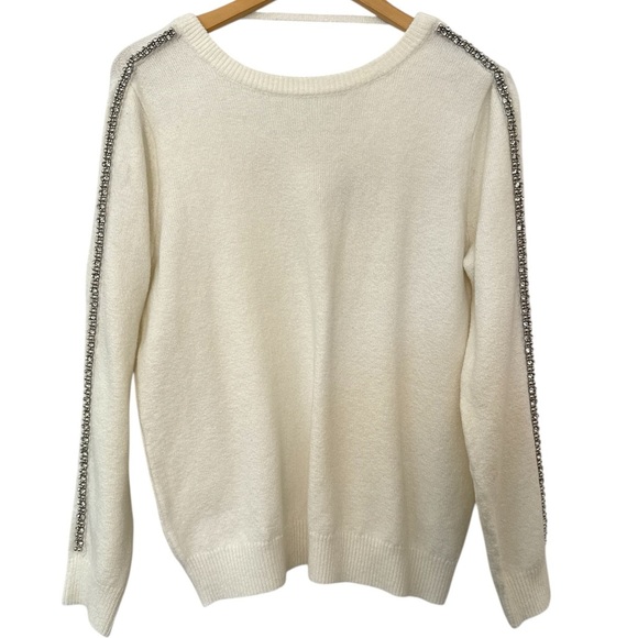 NEW 1. State Embellished V-Back Long Sleeve Sweater Soft Knit - Picture 6 of 15